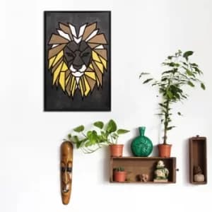By Aslan Multicolor Decorative Wooden Wall Accessory