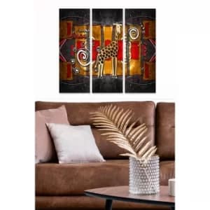 MDF1032088078 Multicolor Decorative MDF Painting (3 Pieces)