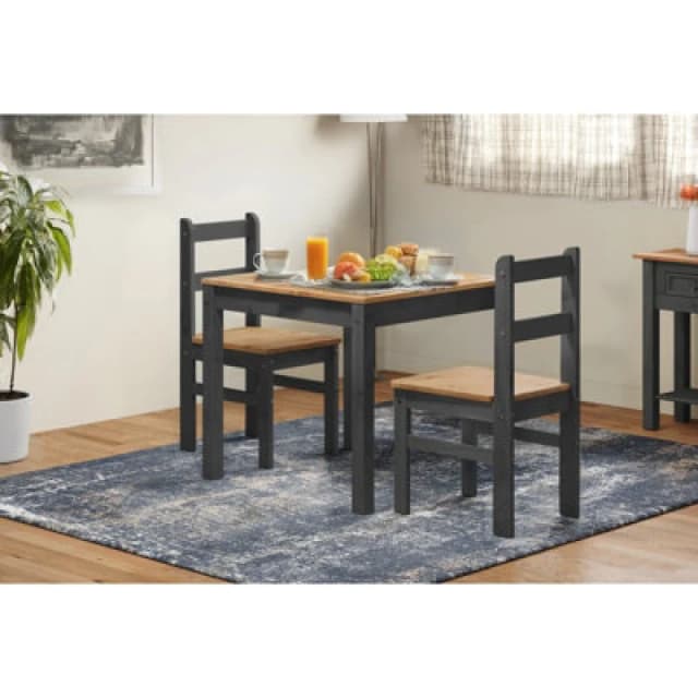 Mercers Furniture Corona Charcoal Rio Dining Set
