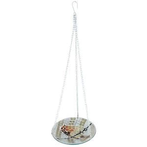 Gardman Robin Mosaic Hanging Bird Bath - Cream