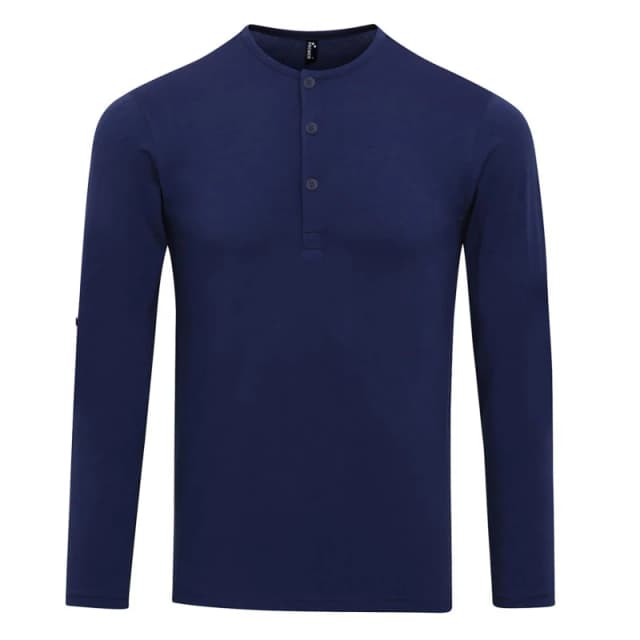 Premier Premier Men Long John Roll Sleeve Tee in Indigo Size: X-Small Indigo XS Male 5057819320084
