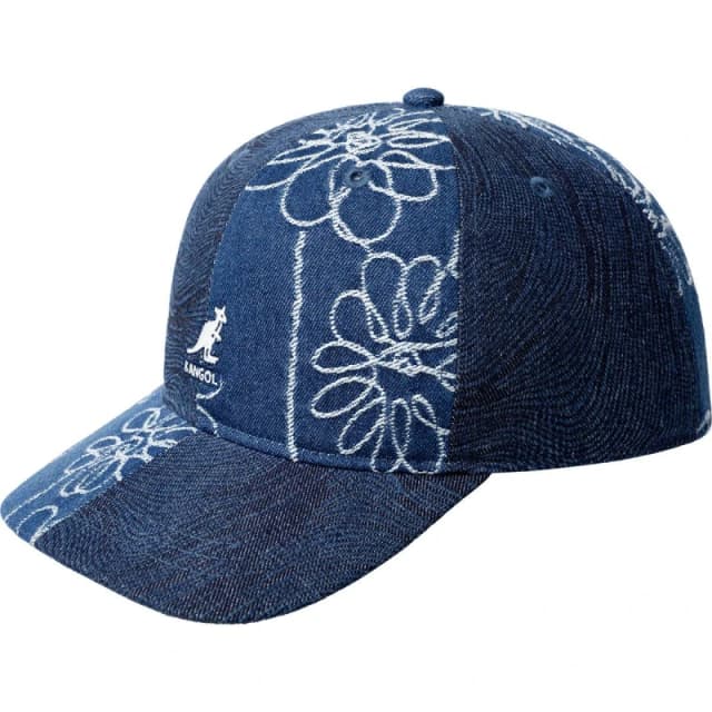 Kangol Denim Mashup Cap Blue FLORAL unisex ONESIZE