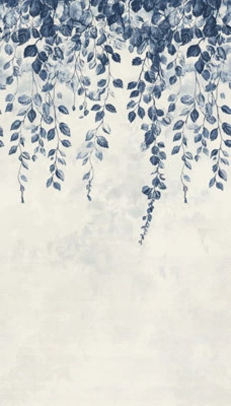 Cosmoliving By Cosmopolitan Hanging Garden Digital Mural Non Woven Blue/Cream WPDN5 Unisex