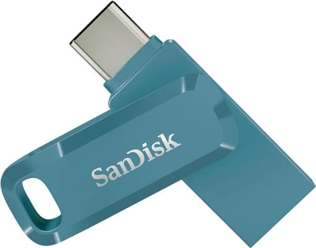 SANDISK Ultra USB Type-C & USB 3.2 Dual Memory Stick - 128GB, Navagio Bay, Blue 619659203948