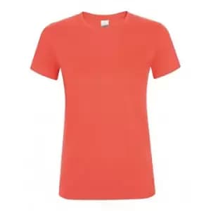 SOLS Womens/Ladies Regent Short Sleeve T-Shirt (M) (Coral)