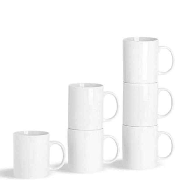 Argon Tableware Classic White Mugs - 285ml - Pack of 6 White