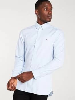 Tommy Hilfiger Four Way Stretch Long Sleeved Shirt - Chambray Blue