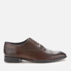 Ted Baker Mens Circass Leather Toe Cap Oxford Shoes - Brown - UK 10