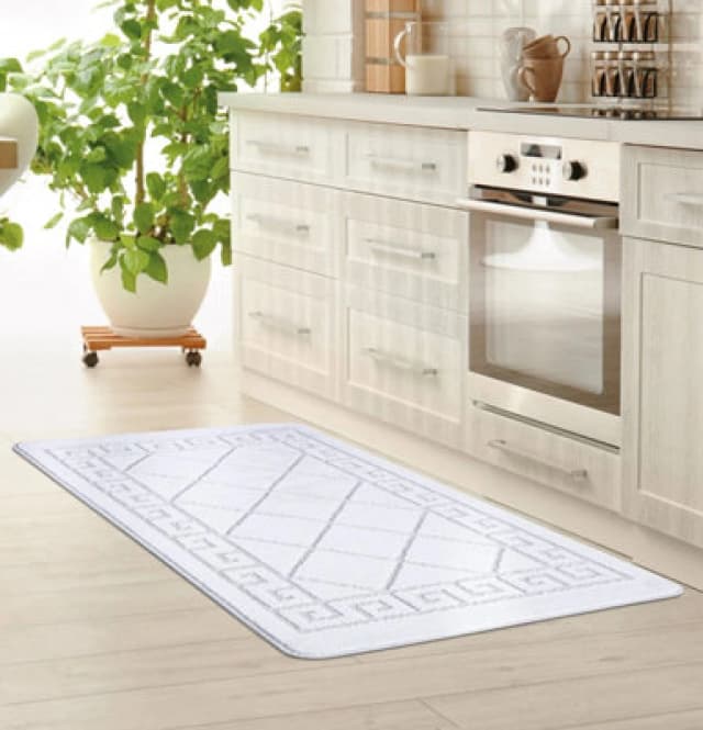 Smart Living Smart Living Tribela Heavy Duty Machine Washable Hallway Kitchen Non Slip Door Mat in Silver Size: 40cm x 60cm Silver 40cm x 60cm Unise