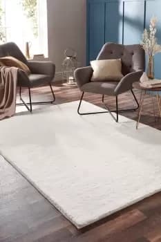 Washable Faux Fur Ivory Rug 120X170