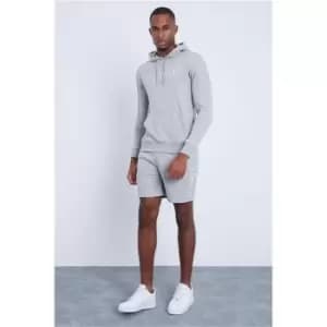 I Saw It First Grey Marl Il Sarto Seam Logo Shorts - Grey