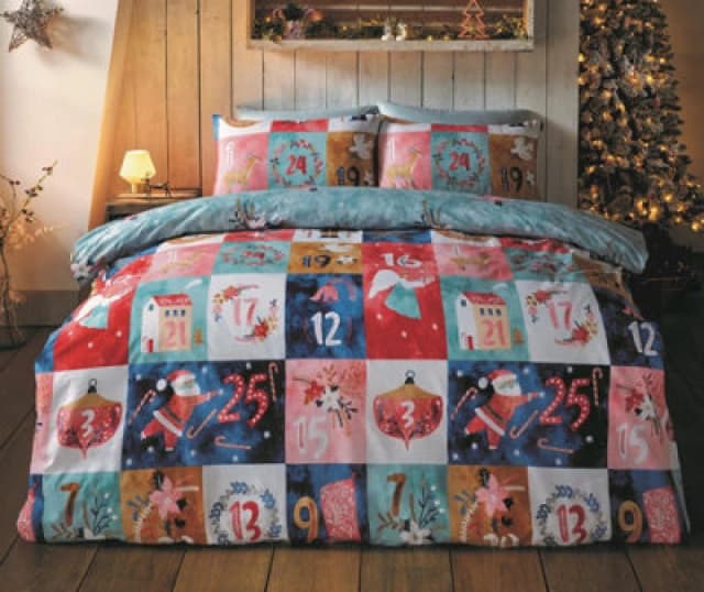 Rapport Advent Calendar Reversible Duvet Cover Set Winter/christmas Bedding