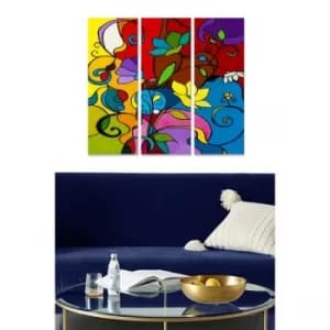 MDF305178311 Multicolor Decorative MDF Painting (3 Pieces)
