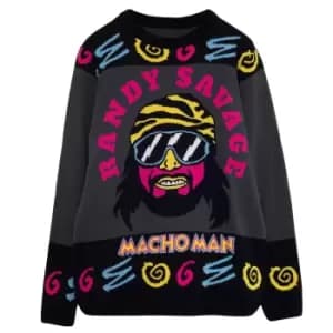 WWE Womens/Ladies Macho Man Randy Savage Knitted Jumper (S) (Black)