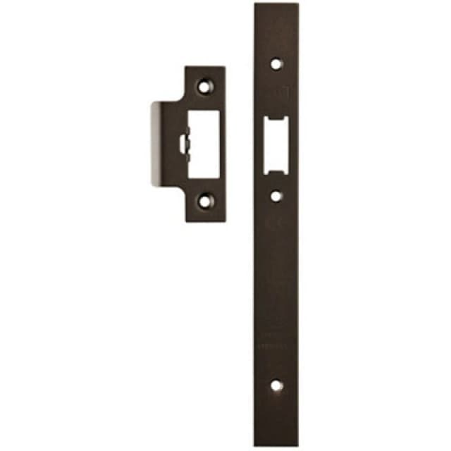 Loops Forend Strike & Fixing Pack Suitable for DIN Security Latch Matt Bronze Multi