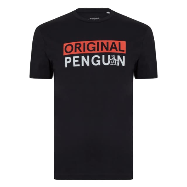 Original Penguin Chest Logo T-Shirt - Black S