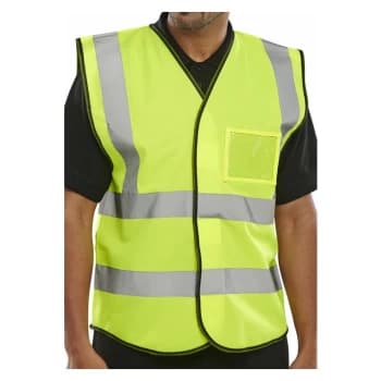 SPBD108SY SAT YEL ID VEST XS - Hi Vis - Beeswift