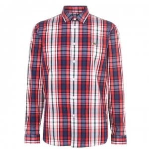 Lacoste Long Sleeves Poplin Checked Shirt - Navy LYA