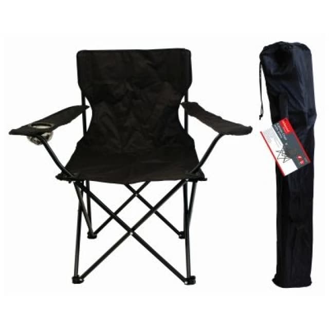 Redwood Canvas Chair With Arms - Black