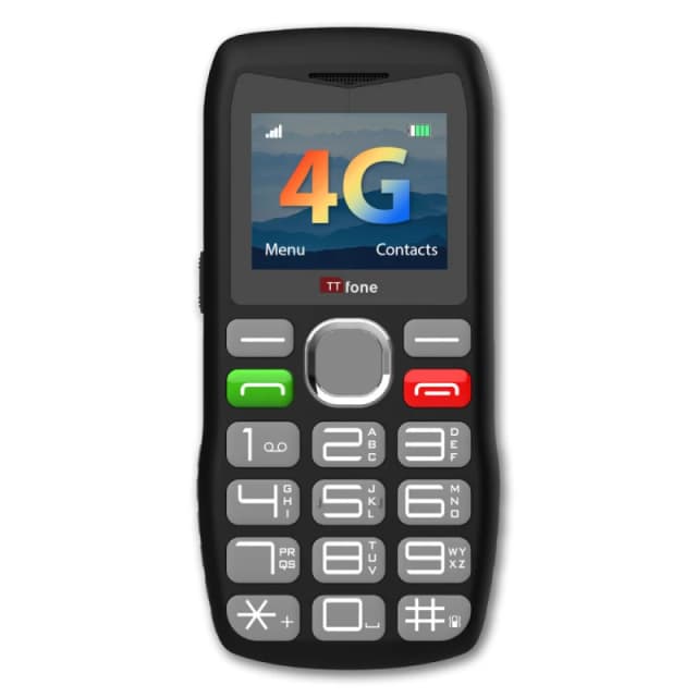 TTfone TTfone TT890 4G Mobile Phone with O2 Pay As You Go SIM card and Mains Charger
