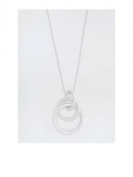 Mint Velvet Silver Tone Ring Link Necklace - Silver