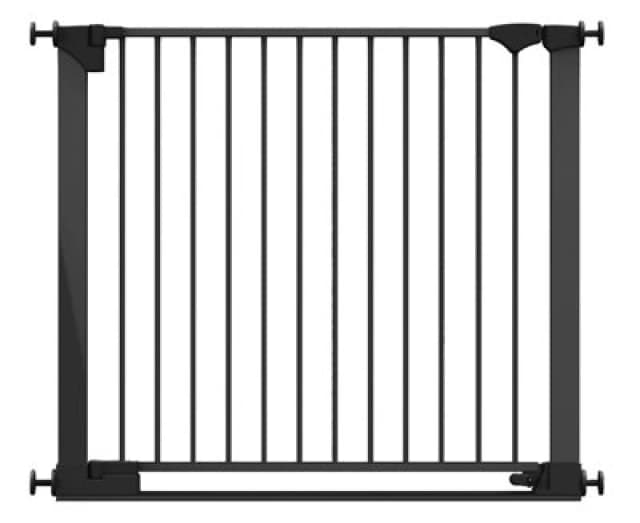 Safetots Safestep Gate, Black, 96Cm - 103Cm, Extra Low Walkthough, 81Cm Extra Wide Doorway, One Piece Extra Wide Baby Gate