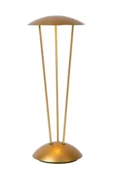 Renee Modern Rechargeable Table lamp Outdoor - LED Dim. 2700K/3000K IP54 - Wireless charging pad - Matt Gold