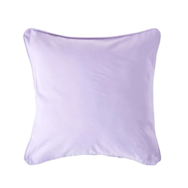 Homescapes Cotton Plain Mauve Cushion Cover, 45 X 45 Cm