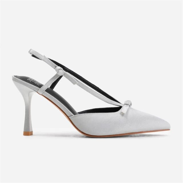 Where's That From 'Vera' High Heel With Pointed Toe And Strap Detail Silver