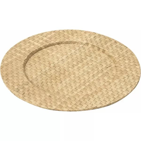 Premier Housewares Pandanus Light Natural Charger Plate Set Of 2