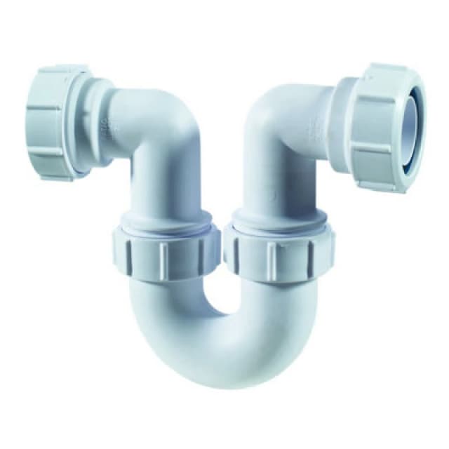 McAlpine SG10 2" 75mm Water Seal Running Tubular Swivel 'P' Trap White