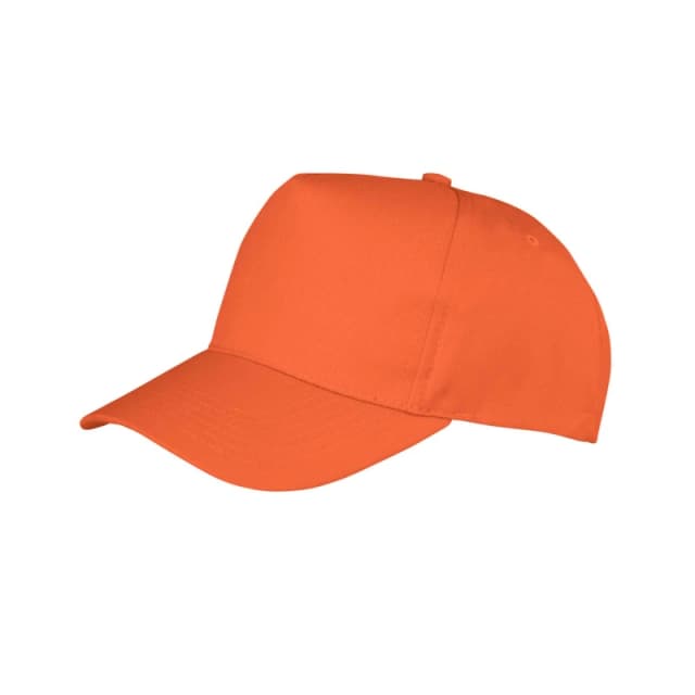 Result Result Men Boston 5 Panel Polycotton Baseball Cap in Orange Orange One Size Male 5063470734481