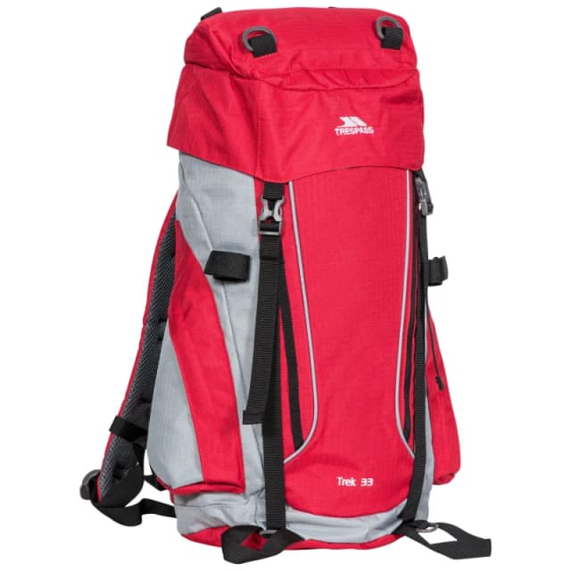 Trespass Adults Trek Rucksack Backpack Red Tone unisex One Size