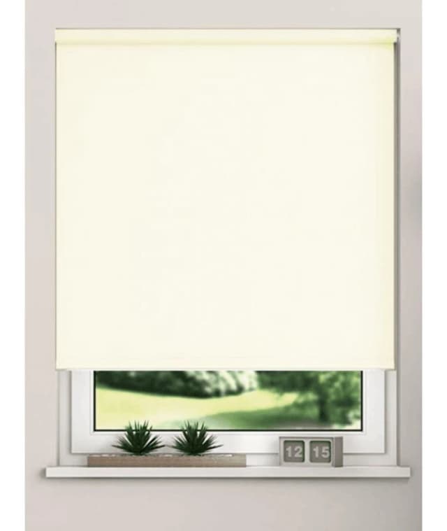 New Edge Blinds Thermal Blackout Roller Blinds 175cm Drop x Width 110cm Cream Size: 120cm width x 175cm drop Cream Unisex 120cm width x 175cm dr