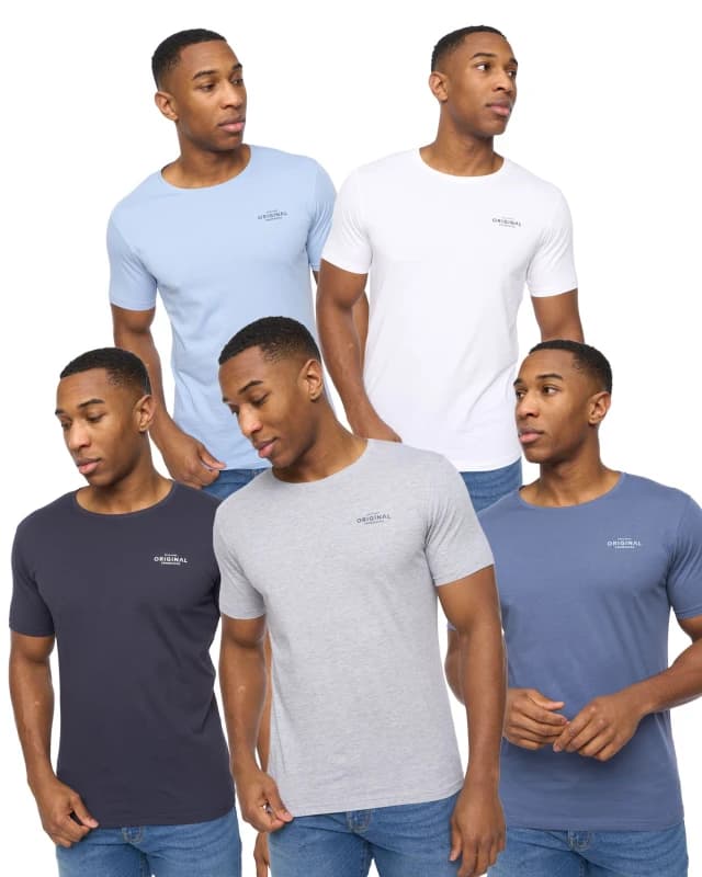 Crosshatch Crosshatch Men Basicblues 5 Pk. T-Shirt Size: Small Multi S Male 5059294694360