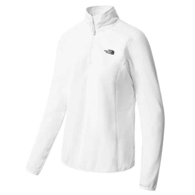 The North Face 100 Glacier 1/4 Zip Fleece Womens White Dune female 10 (S)