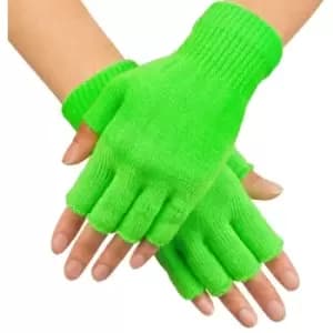 Adults Fingerless Gloves Green