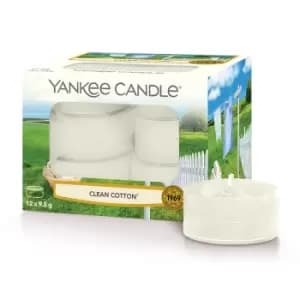 Yankee Candle Tea Lights Clean Cotton 12 x 9.8g