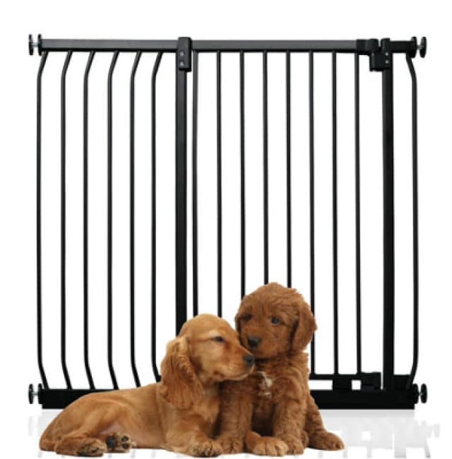 Bettacare Extra Tall Elite Dog Gate, 98Cm - 107Cm, Matt Black, Extra Tall 96.8Cm In Height, Pressure Fit Pet Gate