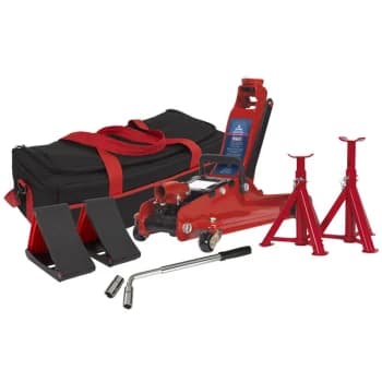 Sealey 1020LEBAGCOMBO Trolley Jack 2tonne Low Entry Short Chassis ...