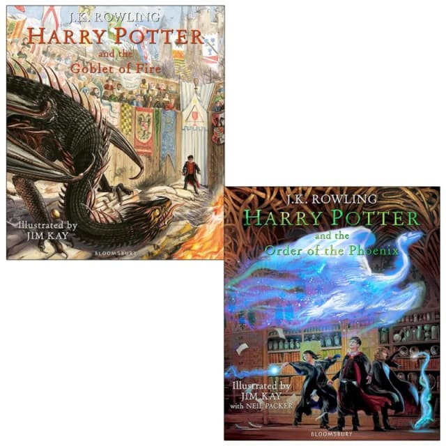 J.K. Rowling 2 Book Set Harry Potter And The Goblet Of Fire Harry Potter And The Order Of The Phoenix J.K. Rowling Books