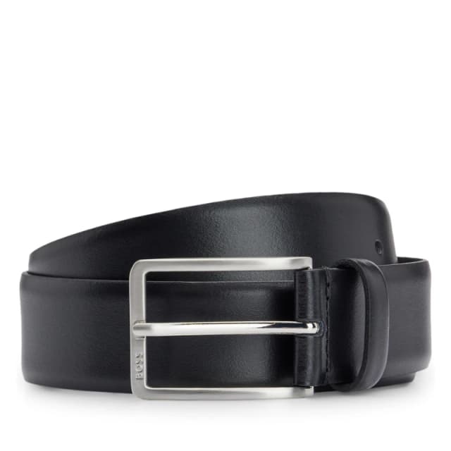 Boss Logo Belt Black 001 male 80
