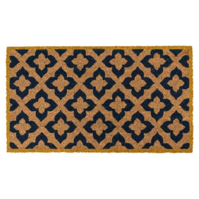 Jvl Eco-Friendly Latex Backed Coir Entrance Doormat, 40X70Cm - Vintage