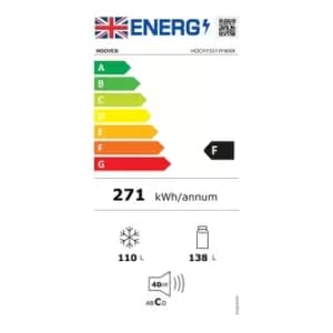 Hoover HOCH1S517FWX 55cm Fridge Freezer in Stainless Steel 1 73m NP Water F R