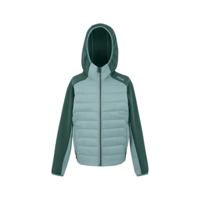 Hybrid hoodie for kids Regatta Kielder IX Vert Unisex 7/8 ans
