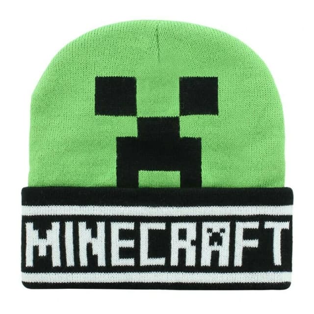 Minecraft Face Creeper Beanie Green unisex