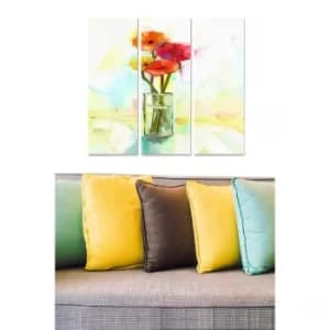 MDF7364933 Multicolor Decorative MDF Painting (3 Pieces)