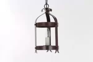 Villa 1 Light Aged Iron Traditional Indoor Lantern