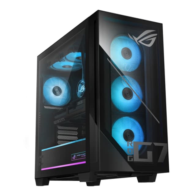 Asus ASUS ROG G700 GM700TZ-R8700F040W AMD Ryzen 7 8700F 32GB DDR5-SDRAM 1TB SSD NVIDIA GeForce RTX 5070 Windows 11 Home Tower PC Black GM700R8700F0