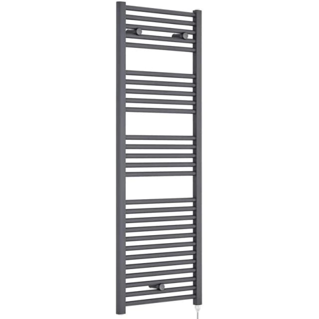 Nuie Round Anthracite Radiator 1375 X 480Mm (750W) Anthracite, Grey MTY155